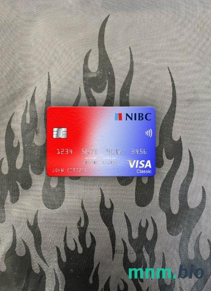Netherlands NIBC bank visa classic card wygląd fotograficzny skan PSD + zdjęcie